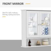 Wall-mounted Medicine Cabinets Bathroom Living Room Organizer with Mirror -White(m-5)