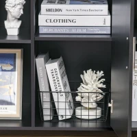 Vinsetto Mobile Filing Cabinet Printer Stand Unit With 360 Degree Casters Open Compartment Black w/ E1 Particle Board(m-7)