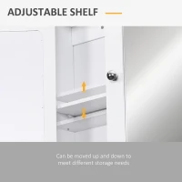 Wall-mounted Medicine Cabinets Bathroom Living Room Organizer with Mirror -White(m-6)