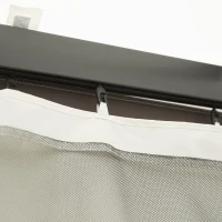 Outsunny Replacement Mosquito Netting for Gazebo 10' x 12' Black Screen Walls for Canopy with Zippers for Parties and Outdoor Activities(m-6)