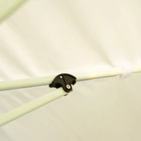 Outsunny 3 x 6m Garden Outdoor Metal Gazebo Water-Resistant Pop-Up Party Tent Canopy Marquee with Mesh Sidewalls Plus Free Storage Bag - Beige(m-9)