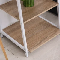 HOMCOM Modern Foldable Office Desk with Storage Shelf Freestanding Multi-function Computer Workstation Dining Table for Home Office(m-10)