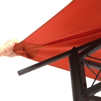 Outsunny 3x3m Square Gazebo Canopy Replacement Water-Resistant UV Protected Top Cover Sun Shade Orange(m-10)