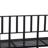 Outsunny Portable Retro 3-Tier Garden Plant Stand Metal Flower Display Rack Bookshelf(m-6)