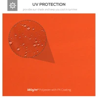 Outsunny 3 x 4m Replacement Gazebo 2-Tier Canopy Roof TopTent Cover Spare Part Garden Shelter Spare Part Rusty red(m-4)