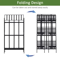 Outsunny Portable Retro 3-Tier Garden Plant Stand Metal Flower Display Rack Bookshelf(m-5)