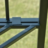 OUTSUNNY 3 x 3 Meter Metal Gazebo Garden Outdoor 2-tier Roof Marquee Party Tent Canopy Pavillion Patio Shelter with Netting and Shelf Coffee(m-9)