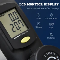 HOMCOM Portable Pedal Exerciser, Mini Exercise Bike with 8 Levels Magnetic Resistance and LCD Display, Cycle Leg Exerciser Sitting Down(m-4)