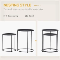 Outsunny 2 Pack Metal Bedside Table Sofa End Side Night Stand Bedroom(m-4)