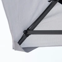 Outsunny 3.5 x 3.5m Pop Up Gazebo Outdoor Garden Party Tent Canopy with Double Roof, 3-Level Adjustable Height and Roller Bag, Steel, Dark Grey & White(m-13)