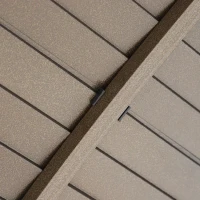 Outsunny 4 x 3(m) Patio Aluminium Gazebo Hardtop Metal Roof Canopy Party Tent Garden Outdoor Shelter with Mesh Curtains & Side Walls, Brown(m-9)