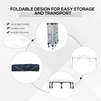 Outsunny 3 x 6m Pop Up Party Tent Gazebo Wedding Canopy with 6 Removable Mesh Sidewalls(m-5)