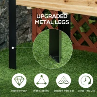 Outsunny Raised Garden Bed, Metal Frame Elevated Planter Box for Backyard, Patio to Grow Vegetables, Herbs, and Flowers, 120cmx60cmx74cm(m-4)