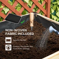 Outsunny Raised Garden Bed, Metal Frame Elevated Planter Box for Backyard, Patio to Grow Vegetables, Herbs, and Flowers, 120cmx60cmx74cm(m-5)