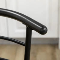 HOMCOM eetset, eettafel met 2 stoelen, keukentafel met opbergplank, zwart(m-8)