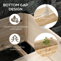 Outsunny Raised Garden Bed, Metal Frame Elevated Planter Box for Backyard, Patio to Grow Vegetables, Herbs, and Flowers, 120cmx60cmx74cm(m-6)