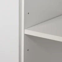 HOMCOM Armário de Armazenamento de Cozinha Armário Alto com 3 Gavetas 3 Portas e Prateleiras Interiores Ajustáveis móvel Auxiliar para Sala de Jantar Sala de Estar 80x39,5x183,5cm Branco(m-9)