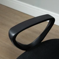 Vinsetto Bürostuhl Ergonomischer Schreibtischstuhl mit Armlehnen und Verstellbarer Fußring, Höhenverstellbarer Drehstuhl mit Netzbespannung Schwarz(m-9)