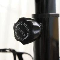 HOMCOM Indoor Exercise Cycle with Belt Drive Adjustable Resistance Seat Handlebar LCD Display Home Gym Yellow(m-9)