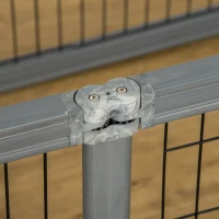 PawHut Dog Play Pen 6 Panel Pet Playpen Foldable Puppy Playpen Rabbit Guinea Pig Run w/ Door(m-8)