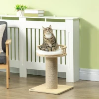 PawHut 52cm Cat Tree, Kitty Activity Centre w/ Bed, Jute Scratching Post(m-10)