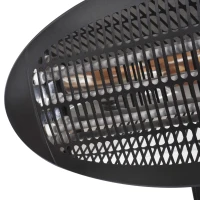 Outsunny Wall Mount Electric Infrared Patio Heater Warmer Aluminium 3 Power Setting 2kW(m-9)