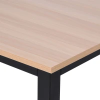 HOMCOM Computer Desk, Writing Table, 120 x 60 x 76cm Workstation for Home Office, Study with Metal Frame, Simple Assembly, Black(m-8)