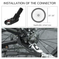 PawHut Dog Bike Trailer, Metal Pet Cart Carrier for Bicycle Kit Water Resistant with Safety Harness, Reflectors, for Large Dogs(m-9)