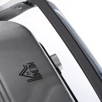 HOMCOM 2100W Health Grill & Panini Press, Electric Non-stick Grill with 8 Automatic Settings, 180° Flat Open, Drip Tray, Removable Plate, Floating Hinges(m-8)