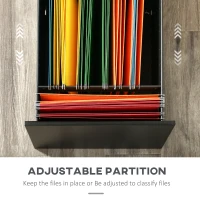 Vinsetto Mobile File Cabinet Home Filing Furniture with Adjustable Partition and Lock(m-6)