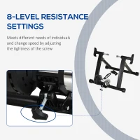 HOMCOM Foldable Indoor Bike Trainer, Stationary Bike Workout Stand, Suitable for 26"-28" or 650C, 700C Bike Tyres(m-6)