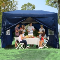 Outsunny 3 x 3m Pop Up Gazebo-Blue(m-2)