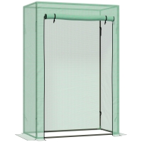 Outsunny 100 x 50 x 150cm Outdoor Tomato Greenhouse with Roll-up Door, Steel Frame PE Cover, for Backyard, Balcony, Garden, Green