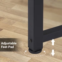 HOMCOM Computer Desk, Writing Table, 120 x 60 x 76cm Workstation for Home Office, Study with Metal Frame, Simple Assembly, Black(m-4)