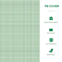 Outsunny Mini Greenhouse Portable Garden Growhouse for Tomatoes Plants with Large Zipper Windows for Outdoor, Indoor, 180 x 92 x 92cm, Green(m-4)