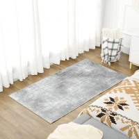 HOMCOM Grey Rug, Modern Abstract Area Rugs, Decorative Carpet for Living Room, Bedroom, Dining Room, 150 x 80cm(m-1)