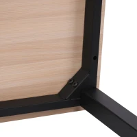 HOMCOM Computer Desk, Writing Table, 120 x 60 x 76cm Workstation for Home Office, Study with Metal Frame, Simple Assembly, Black(m-9)