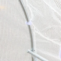 Outsunny Sera tunel cu 8 ferestre si usa rulanta, sera de gradina tunel pentru plante, 5x2x2m, alb(m-8)