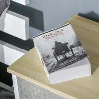 HOMCOM Vertical 3-Tier Linen Drawer Cabinet Organizer Storage Dresser Tower with Metal Frame Adjustable Feet for Living Room, Bathroom, Kitchen, White, Oak and Light Grey(m-12)