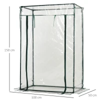 HOMCOM Estufa Jardim Cultivo Estufa Pequena em Casa 100x50x150 cm(m-3)