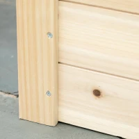 Outsunny bloembak, plantenbak met 2 plantplekken voor groenten in de tuin(m-8)