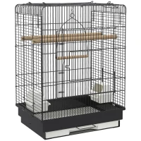 PawHut Aviar pentru Pasari in Metal Negru 41,5x29,5x56,5cm(m-1)