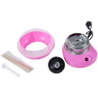 HOMCOM Aparat pentru Vată de Zahăr din PP, Inox și Aluminiu(m-9)