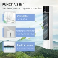 Homcom Ventilator Racire Evaporativa – 3 Viteze & Telecomanda(m-6)