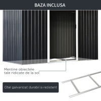 Outsunny Magazina de Scule din Otel cu Usi Glisante(m-7)