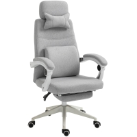 Vinsetto High Back Office Chair Reclining w/ Footrest Grey