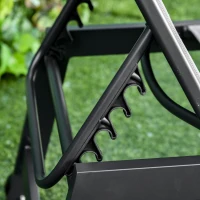 Outsunny Sezlong de Gradina Reclinabil pe 5 Niveluri, cu Acoperire Captusita(m-12)