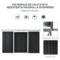 Outsunny Magazina de Scule din Otel cu Usi Glisante(m-5)