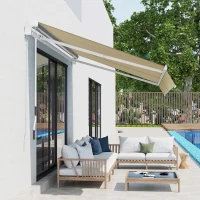 Outsunny copertina pentru soare, cu manivela, 295 x 250 cm(m-4)