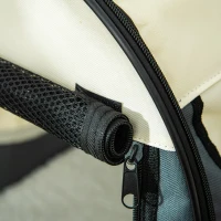 PawHut 46cm Foldable Pet Carrier for Miniature Dogs, Portable Cat Carrier, Soft Travel Bag, Grey(m-13)